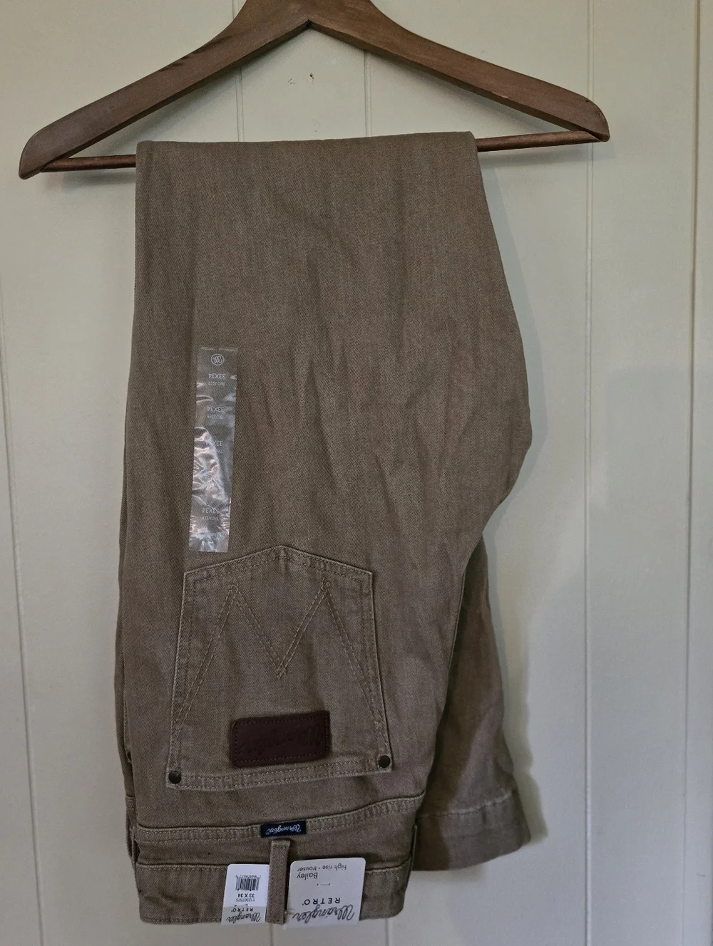 New Wrangler Retro Bailey High Rise Trouser 33 x 34 Emersyn Jeans Denim Tan - Picture 5 of 9